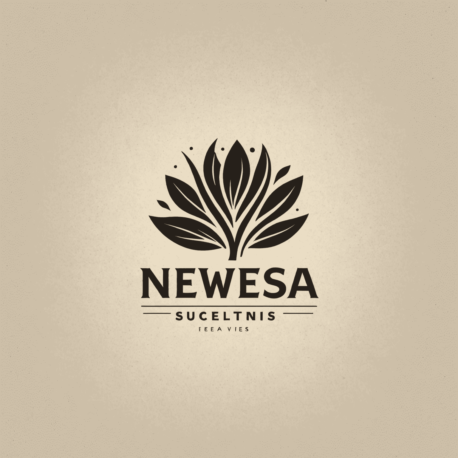 ES_NEWS logo: Un diseño elegante y moderno que combina elementos naturales con tipografía limpia