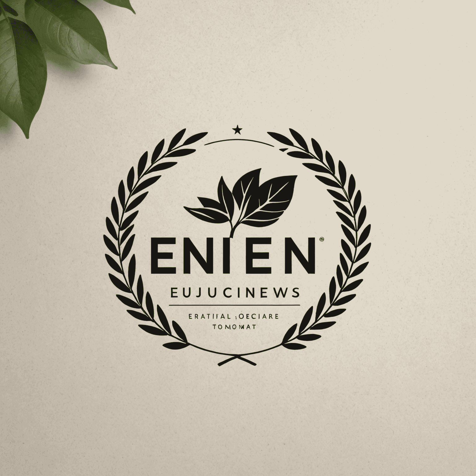 ES_NEWS logo: Un diseño elegante y moderno que combina elementos naturales con tipografía limpia