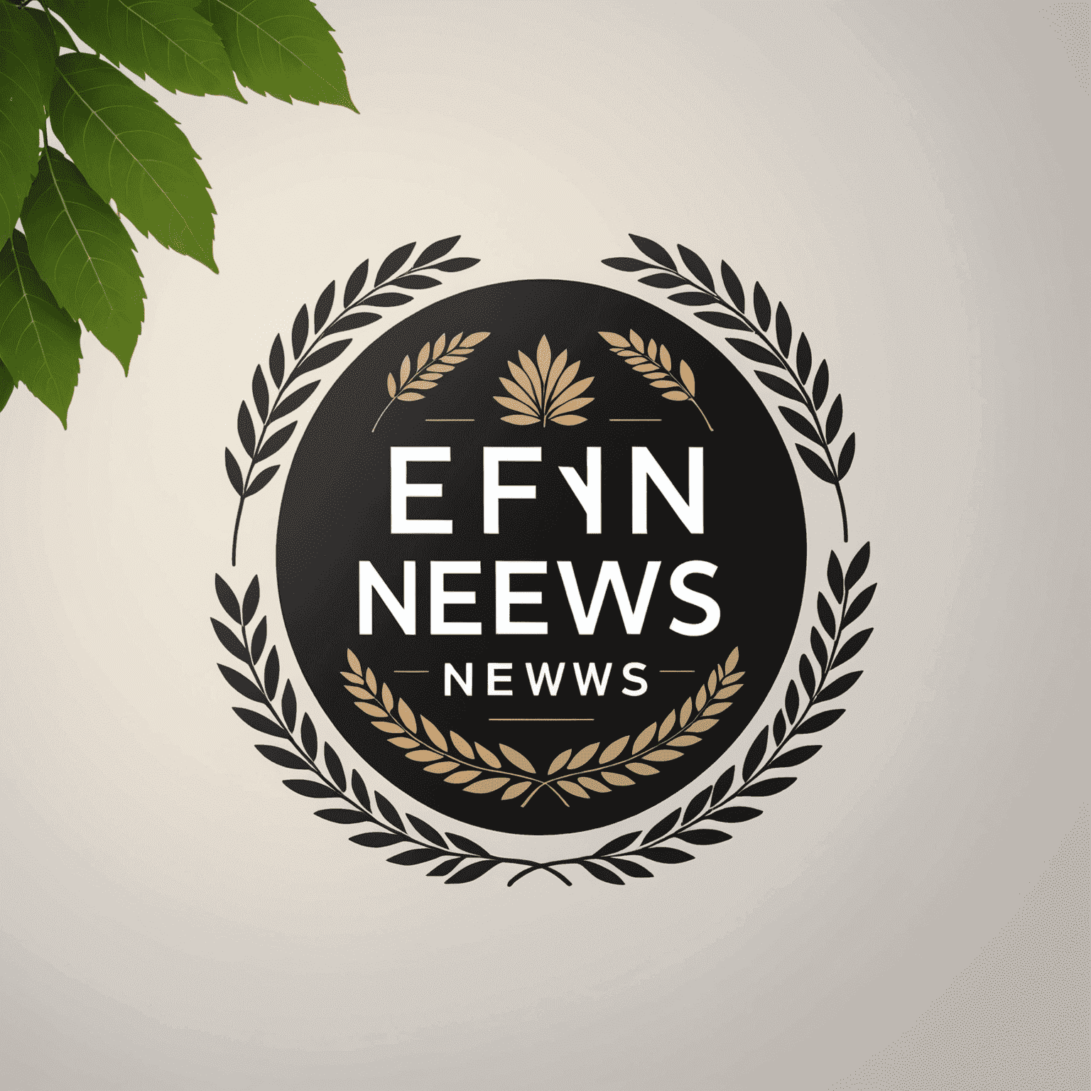 ES_NEWS logo: Un diseño elegante y moderno que combina elementos naturales con tipografía limpia