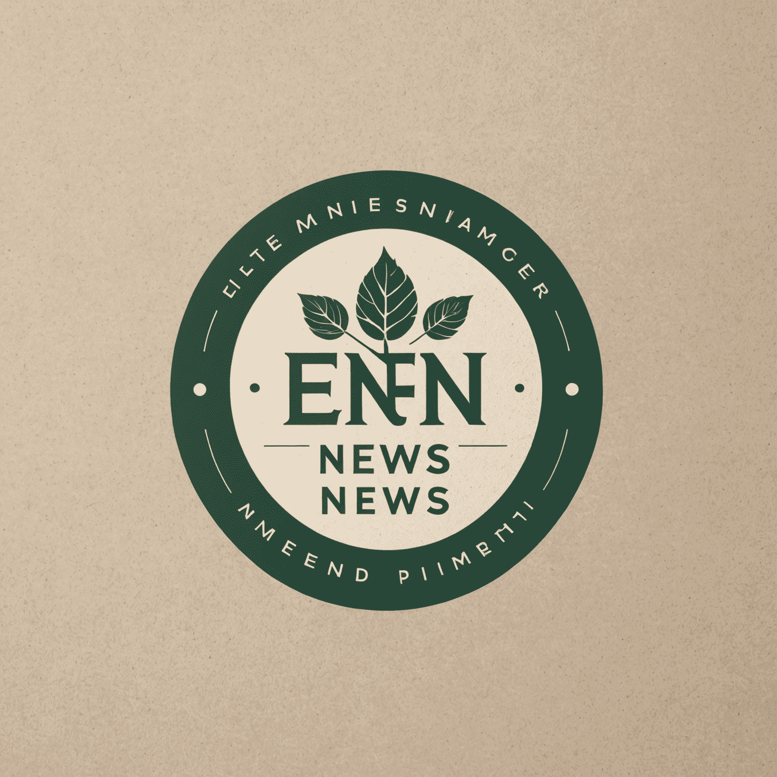 ES_NEWS logo: Un diseño elegante y moderno que combina elementos naturales con tipografía limpia
