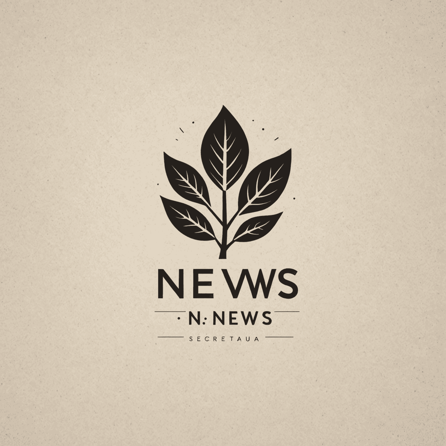 ES_NEWS logo: Un diseño elegante y moderno que combina elementos naturales con tipografía limpia