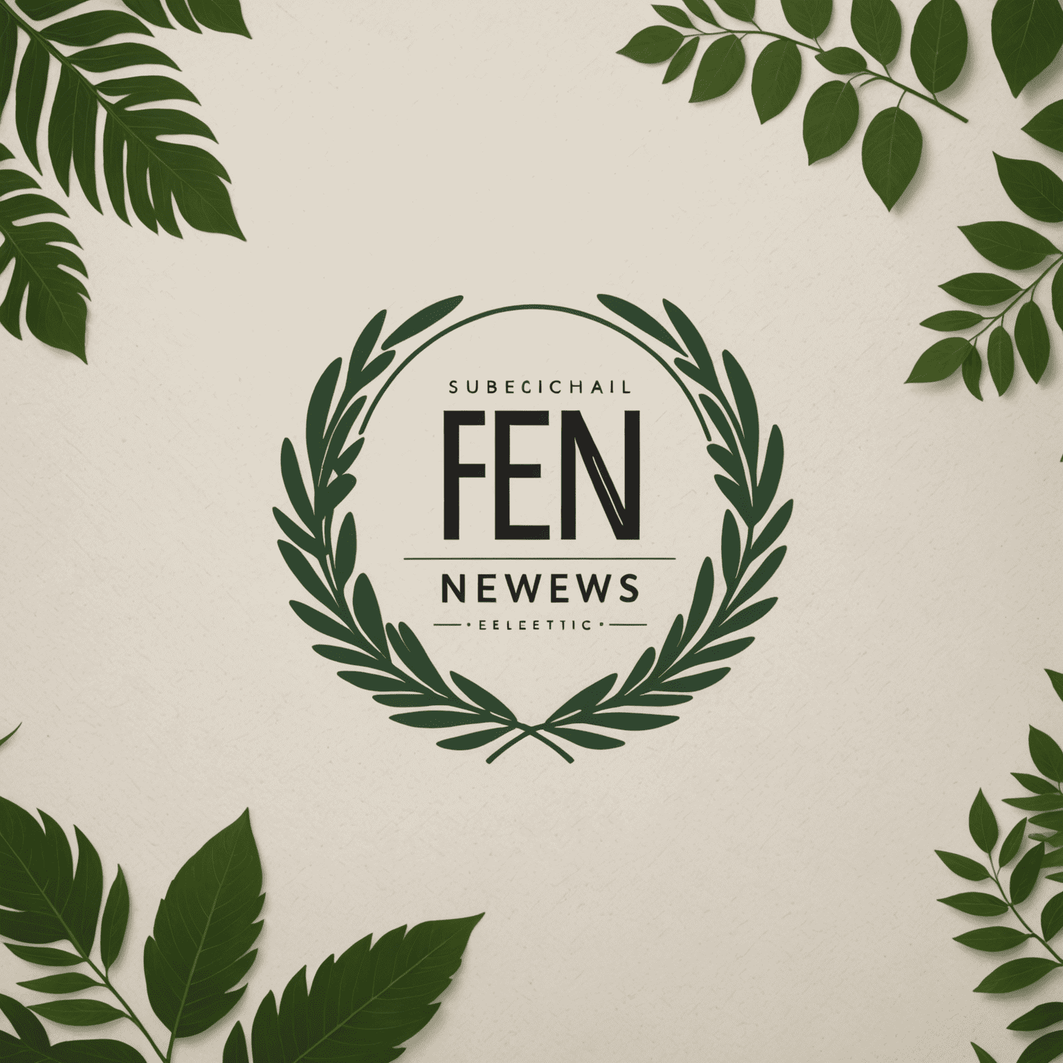 ES_NEWS logo: Un diseño elegante y moderno que combina elementos naturales con tipografía limpia