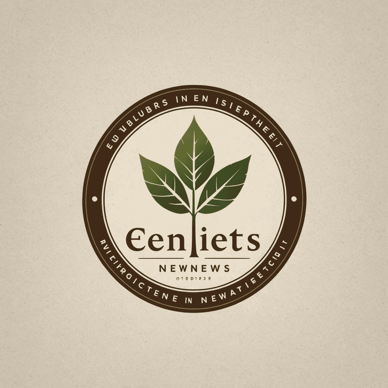 ES_NEWS logo: Un diseño elegante y moderno que combina elementos naturales con tipografía limpia
