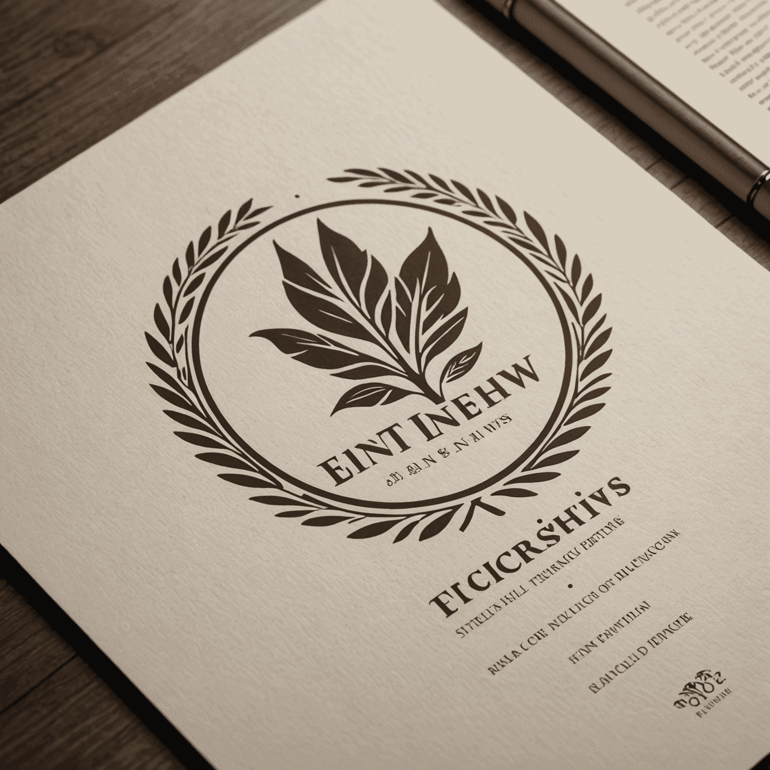 ES_NEWS logo: Un diseño elegante y moderno que combina elementos naturales con tipografía limpia